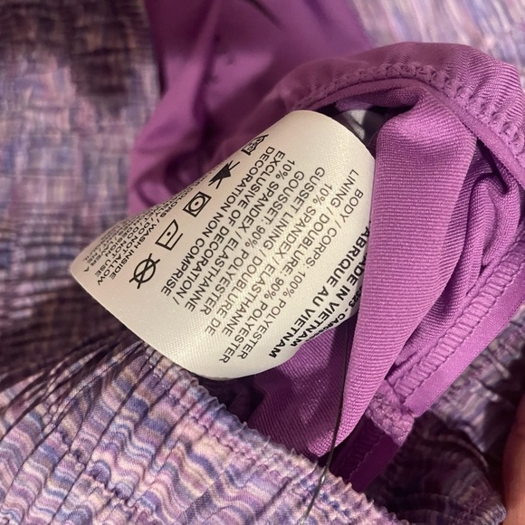 Nike Women’s One Dri-Fit Mid-Rise 3” Brief Lined Purple SpaceDye Shorts Sz M - Picture 7 of 8
